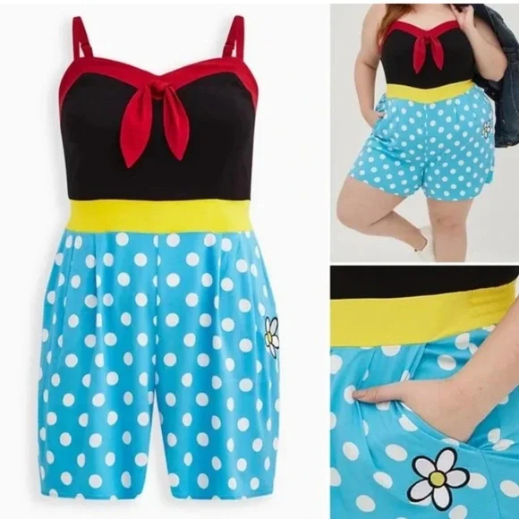Torrid Disney Mickie Minnie Mouse Romper - Picture 1 of 4